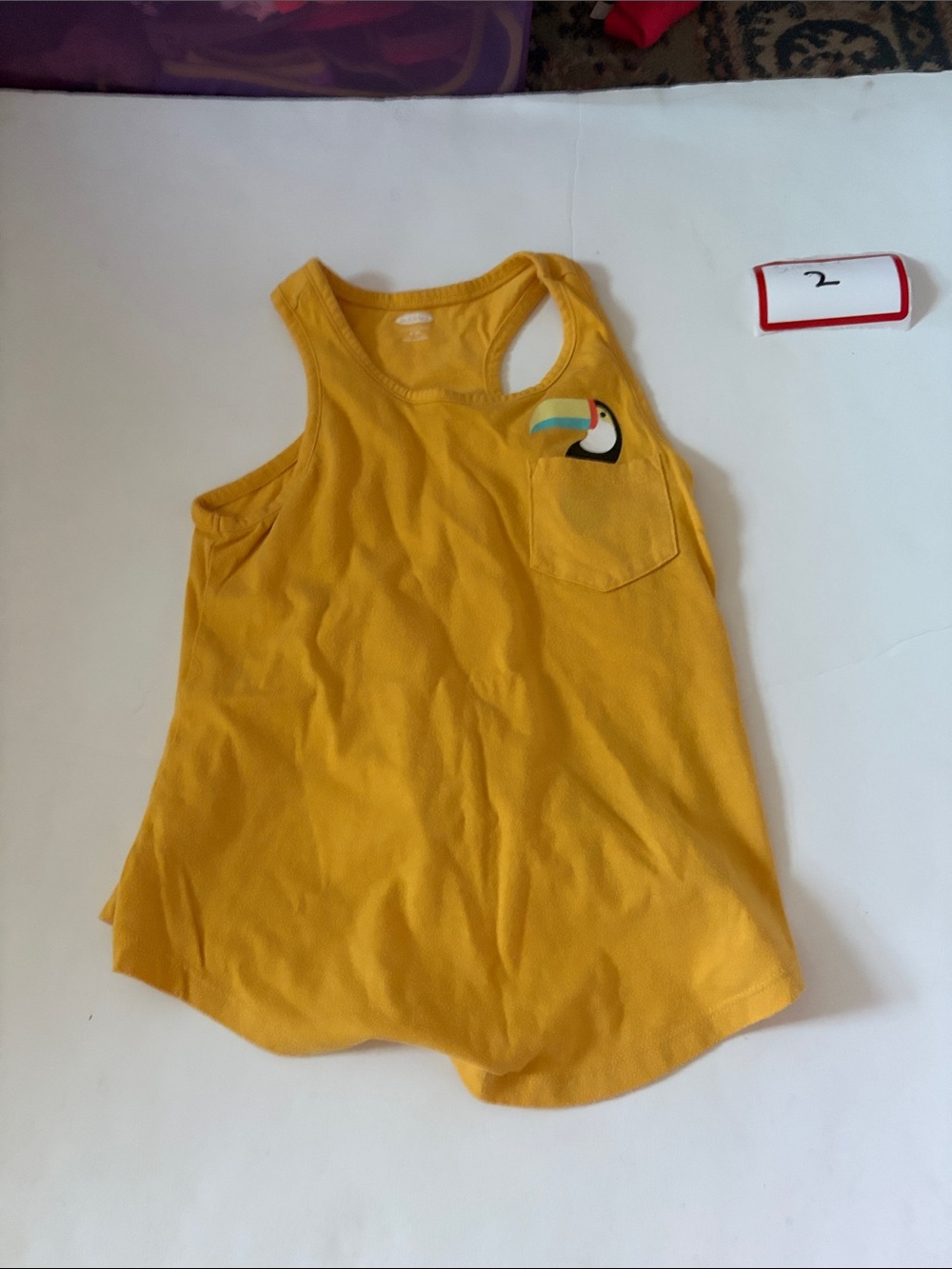 Old Navy Yellow Tank Top with Toucan Pocket